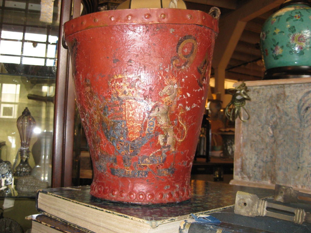 Late 18th C leather Fire Bucket