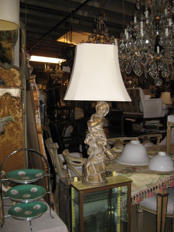 Crusty Figural Fragment Lamp
