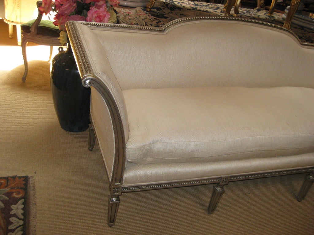 Silvered  Neoclassical Sofa