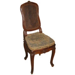 18th C French Walnut Chair with Original Textile