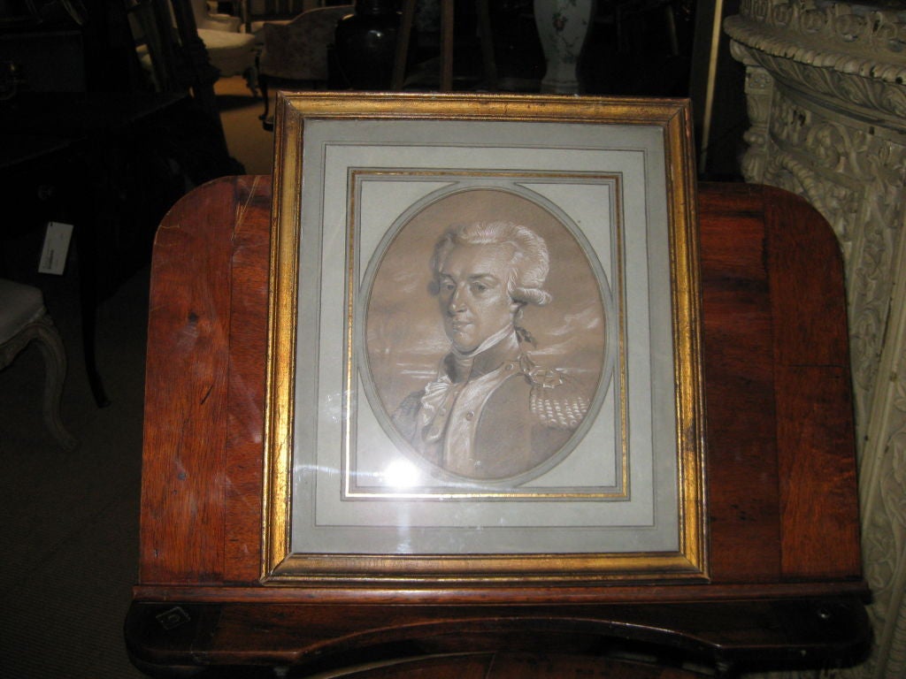 Portrait of a military officer   The oval area that is exposed measures 7.5