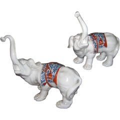 Rare Pair of Samson Kakiemon Style Elephants