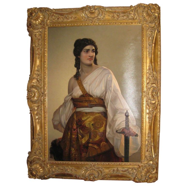 Large Painting of Judith by August Riedel For Sale