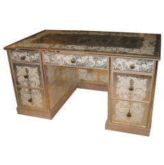 Eglomise Mirrored Vanity or Desk