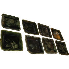 Set of Eight Japanese Ceramic Art Charges