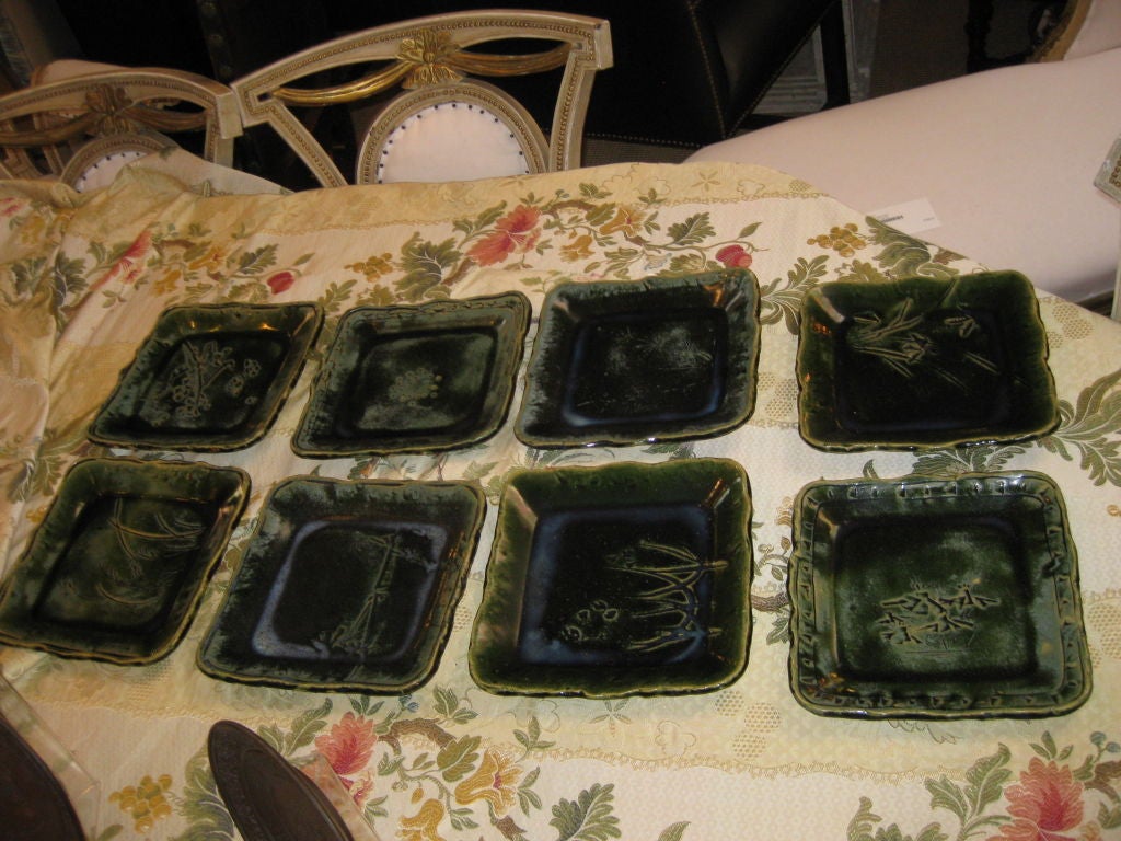 Set of Eight Japanese Ceramic Art Charges