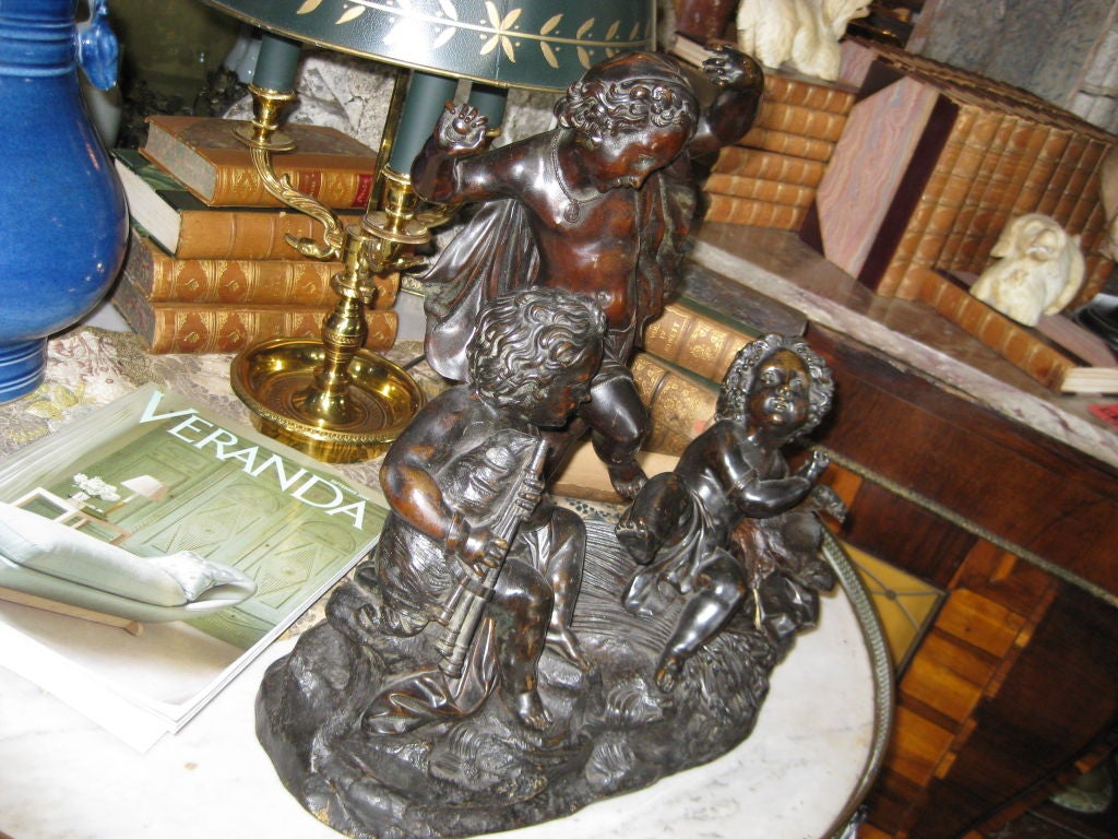 Unknown Late 19th C Figural Bronze Group For Sale