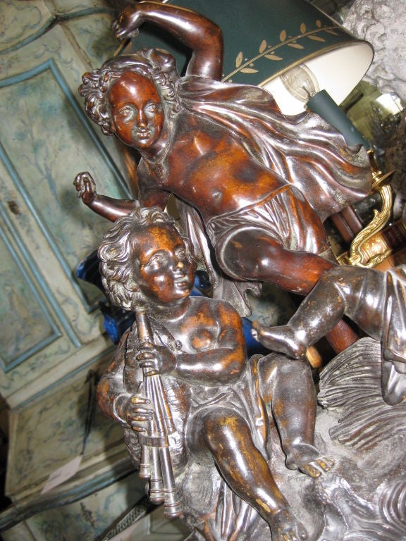 19th Century Late 19th C Figural Bronze Group For Sale