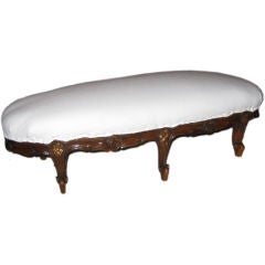 Early 20th C French Footstool With Six Legs