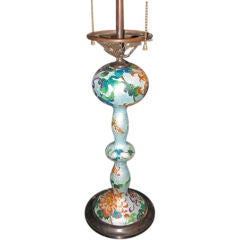 Rare late 19th C Japanese Cloisonne Lamp