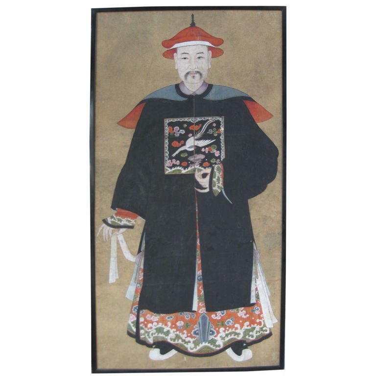 Antique Chinese Painting on Paper For Sale