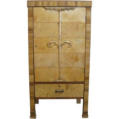 Swedish Art Deco Bar/Cabinet in Flame Birch and Rosewood