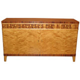 Swedish Art Deco Sideboard in Flame Birch and Rosewood