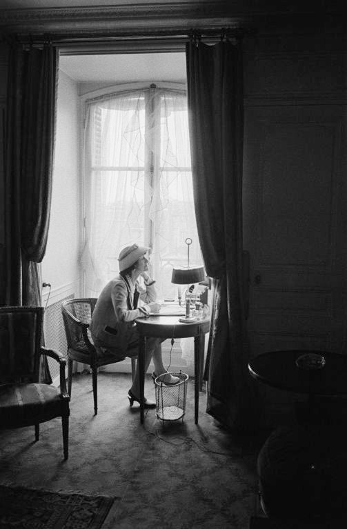 Coco Chanel in her Paris apartment as captured by Mark Shaw for LIFE Magazine in 1957.<br />
Chanel was quoted at the time as saying that 