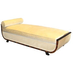 Swedish Art Deco Day Bed in Rosewood and Ebonized Birch ca. 1920