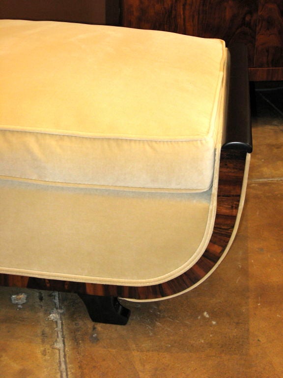 20th Century Swedish Art Deco Day Bed in Rosewood and Ebonized Birch ca. 1920
