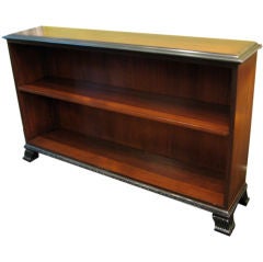 Swedish Art Deco Bookcase in Birch with Carved base