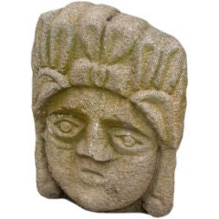 Antique Carved Stone Face