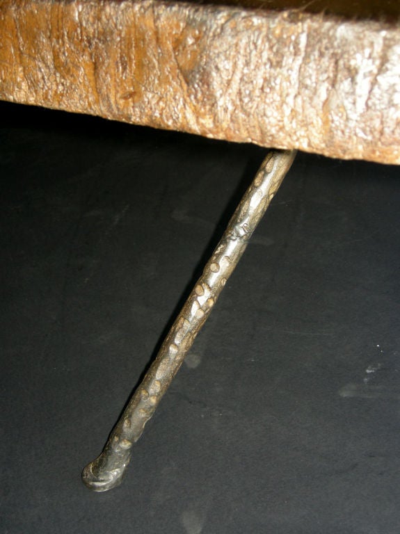 Wide Plank Coffee Table With Iron Legs