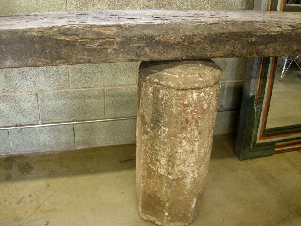 19th c. Stone Column Console