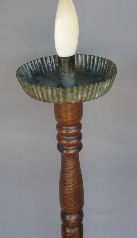 Antique Wooden Candlesticks