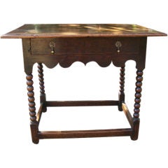 Fine 18th c. English Oak Bobbin Side Table