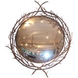 Vintage Exceptional and Unusual Bronze Faux Bois Mirror
