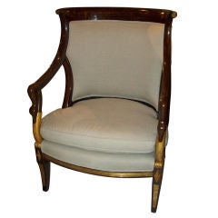 A Pair Regency-Style Faux Rosewood Armchairs