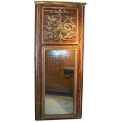 Louis XVI Painted Trumeau Mirror