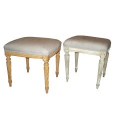 A dissimilar pair of Louis XVI-Style Benches