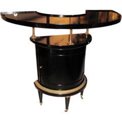 Unusual and Whimsical Lacquered Demilune console
