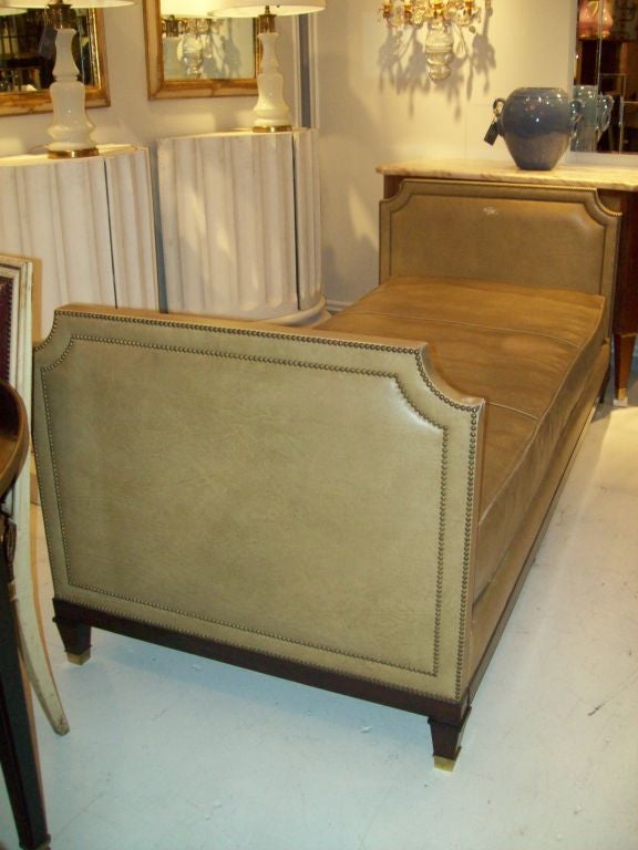 French Jansen Leather day bed