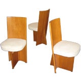 Set of Eight Modernist Jeanne de Lanux Dining Chairs