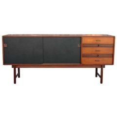 Danish Teak and Leather Sideboard