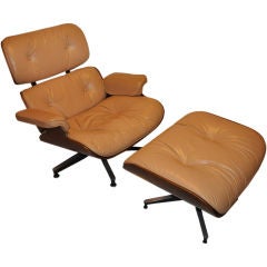 Early Rosewood Eames Lounge Chair 
Ottoman