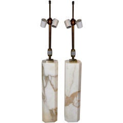 Pair of Marble Lamps - Robsjohn-Gibbings
