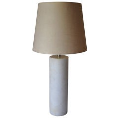 Solid Carrera Marble Cylindrical Lamp