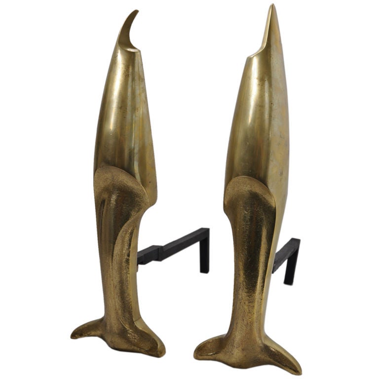 Bronze Andirons - Pierre Legrain Attrib.