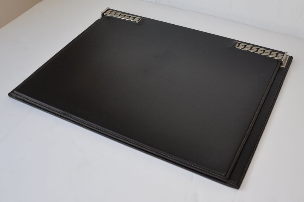 Stitched Leather Blotter - Gucci