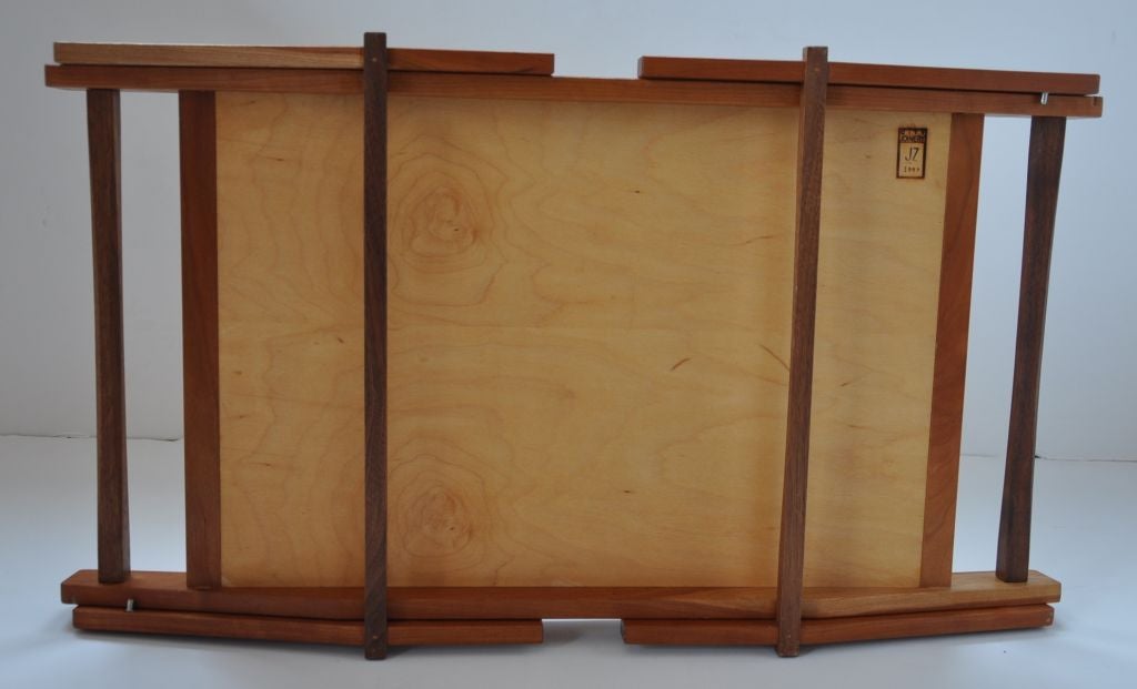 20th Century Handmade Wood Inlay Tea Table - Jonah Zuckerman