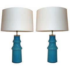 Pair of Cased Glass Table Lamps by Johanfors