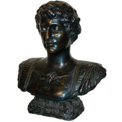A Bronze Bust of the Roman General "Germanicus" by G. Moretti