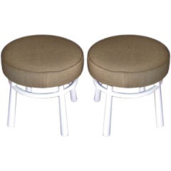 A Pair of Upholstered Ottomans by T.H.Robsjohn-Gibbings 8