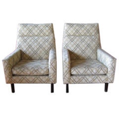 A Pair High Back Dunbar Armchairs