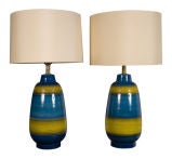Pair of Ceramic Table Lamps by Bitossi for Marbro