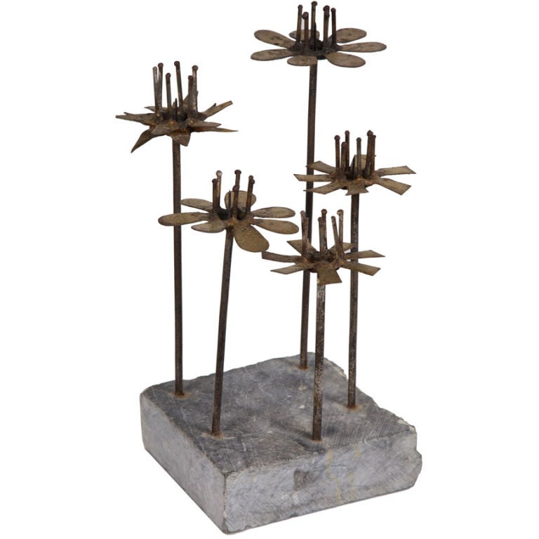 Abstract Funk Floral Table Sculpture by Curtis Jeré For Sale