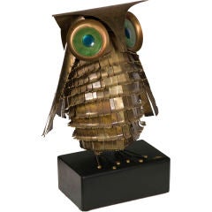 Wise Owl Tabletop Sculpture by Curtis Jeré