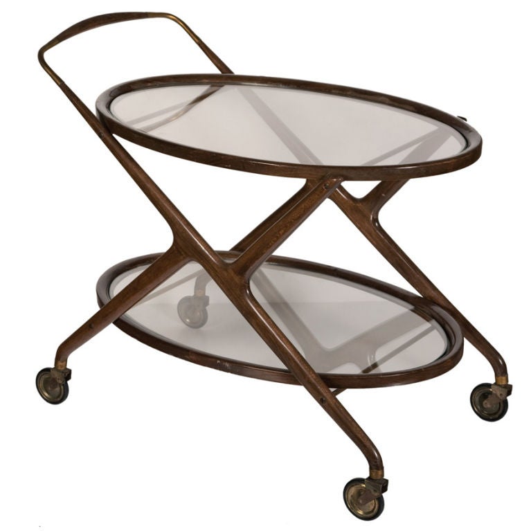 Oval Serving Cart by Cesare Lacca