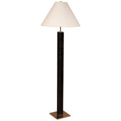 Ostrich Wrapped Column Floor Lamp by Karl Springer 9