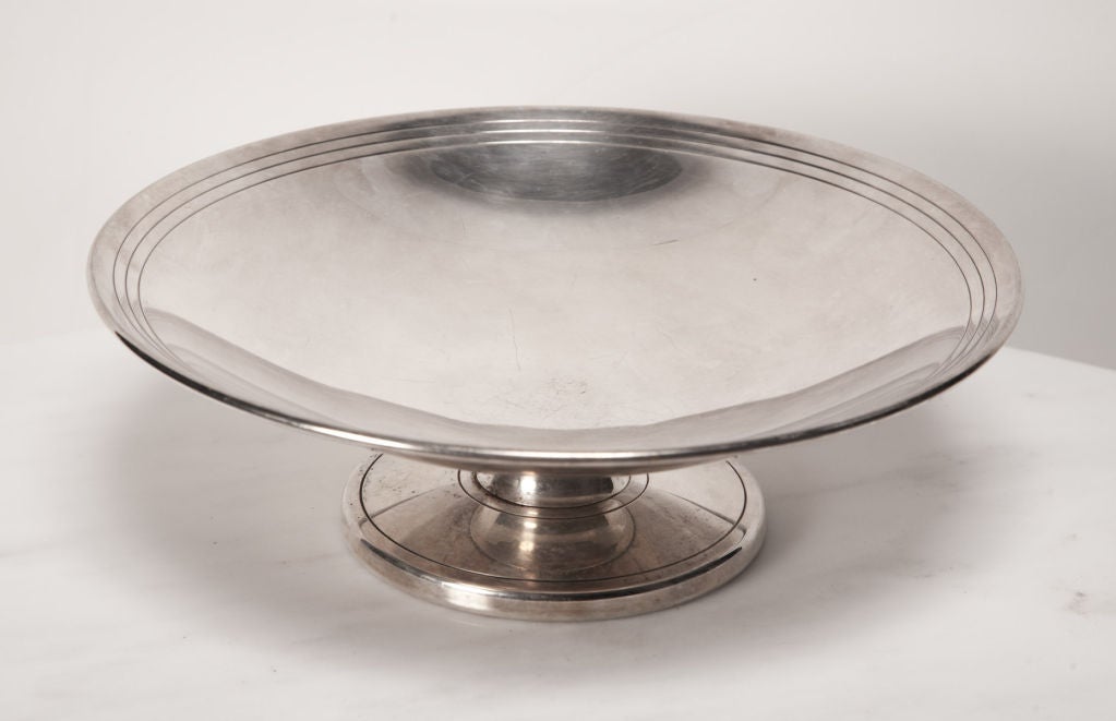 American Sterling Silver Compote by Tommi Parzinger for Dorlyn For Sale